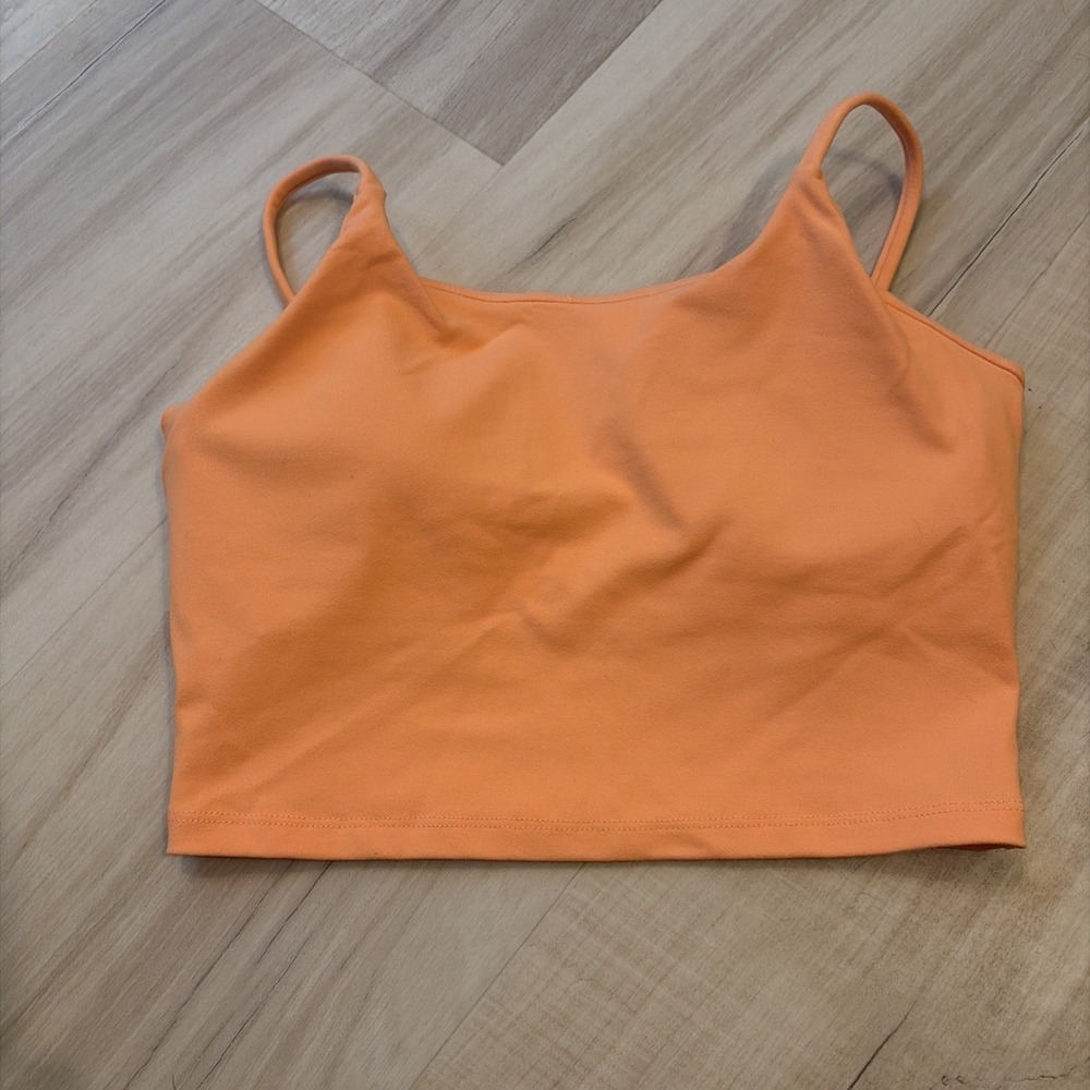 Pink Lily size M Orange Crop Top with Bra